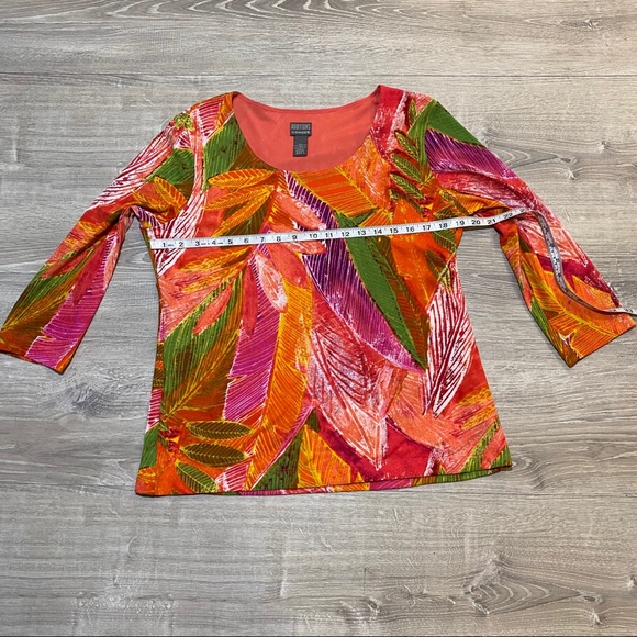 Chico’s Scoop Neck Mid Sleeve Top free mailing - Picture 2 of 5